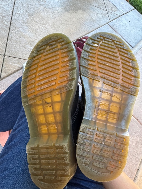 Dr. Martens Black Leather 8-Eye Boots with Yellow Stitching - Picture 6 of 6